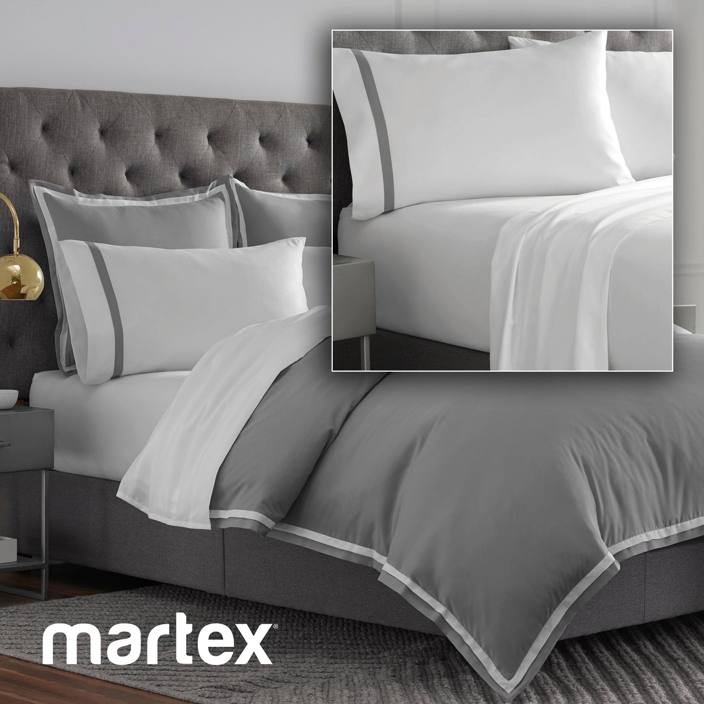 2000 SERIES ULTRA-SOFT MICRO BRUSHED KING DUVET COVER - (7PCS SET)