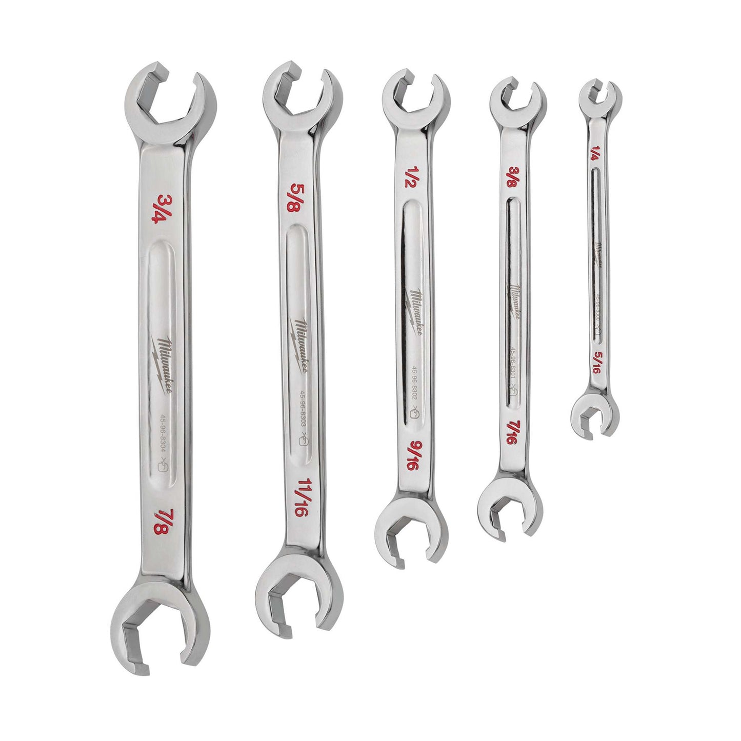 5PC SAE DOUBLE END FLARE NUT WRENCH SET