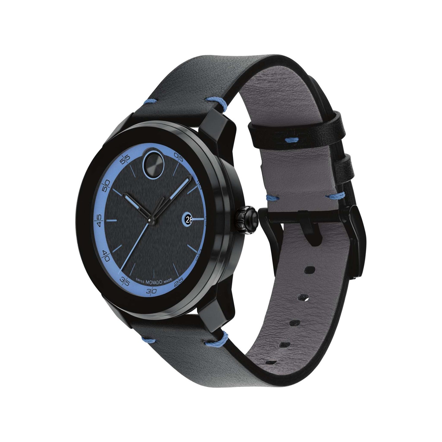 MEN'S BOLD TR90 & LEATHER STRAP WATCH, DIAL