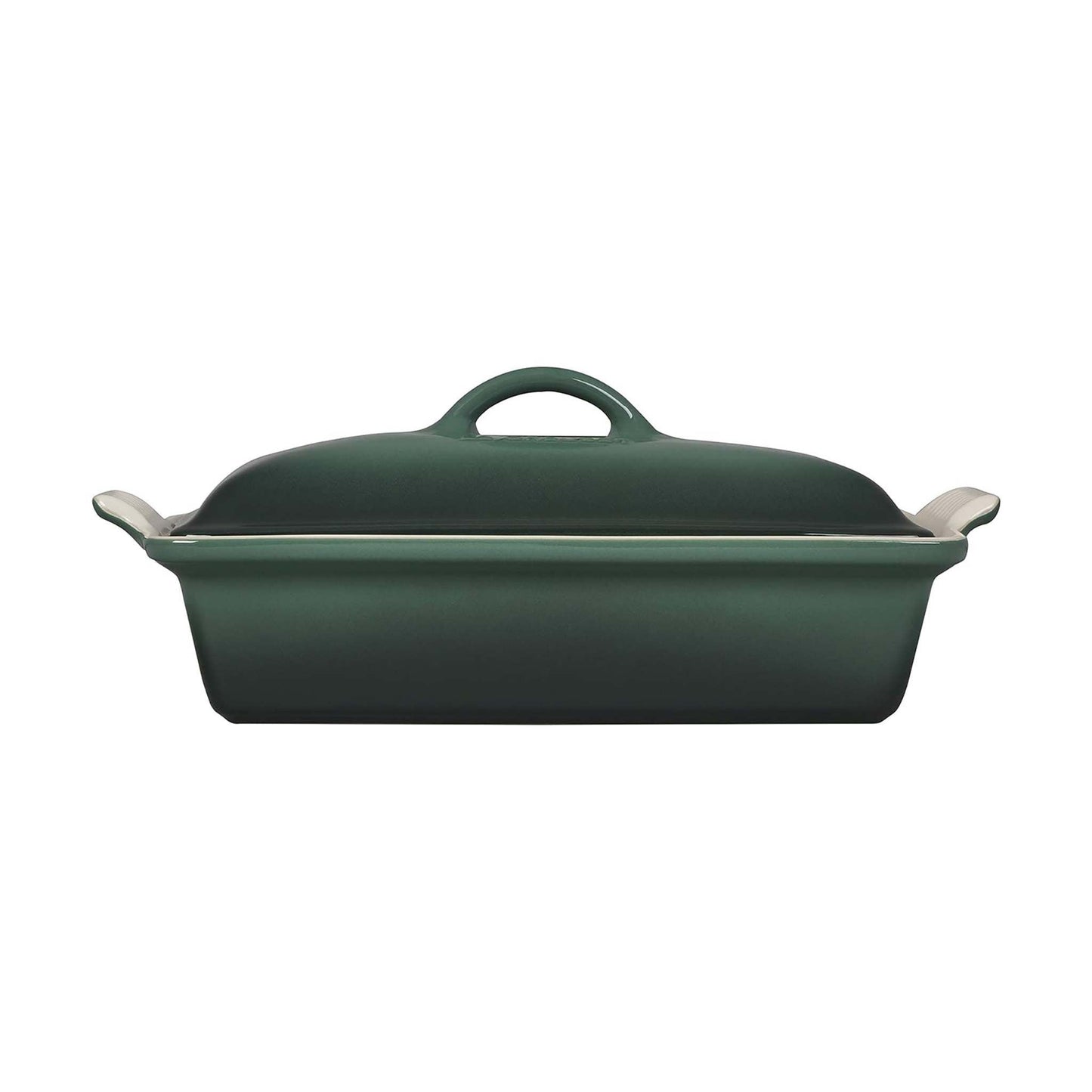 4QT HERITAGE STONEWARE COVERED RECTANGULAR CASSEROLE ARTICHAUT