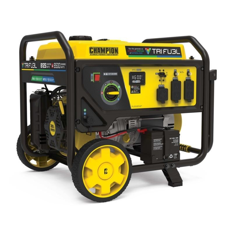 6500W ELECTRIC START TRI FUEL GENERATOR WITH CO SHIELD