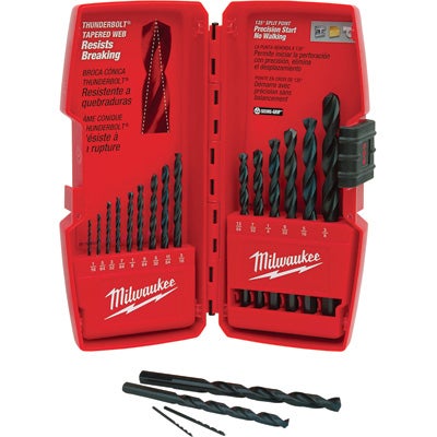 15pc Thunderbolt Black Oxide Drill Bit Set