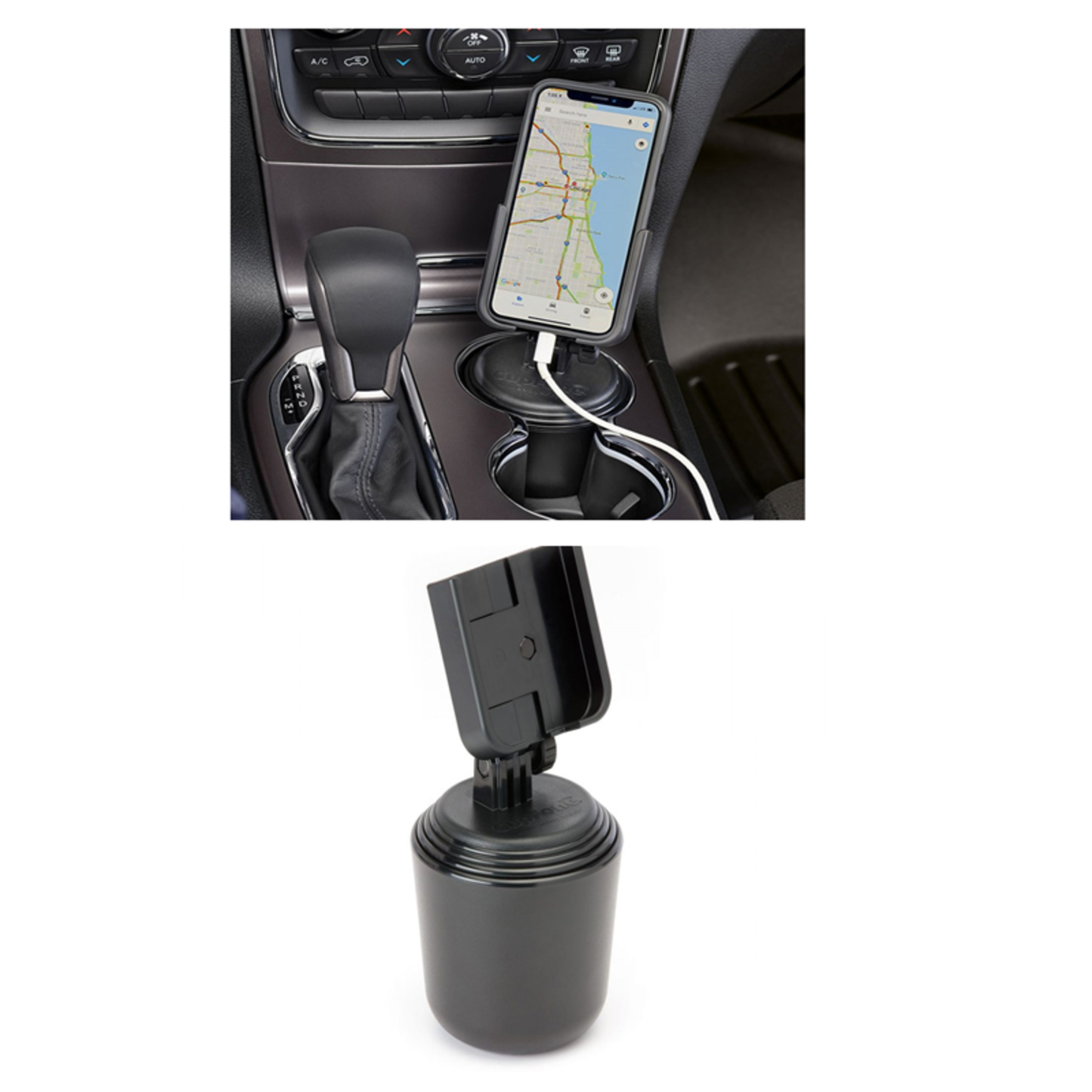 CUPFONE UNIVERSAL PORTABLE CELL PHONE HOLDER - (BLACK)