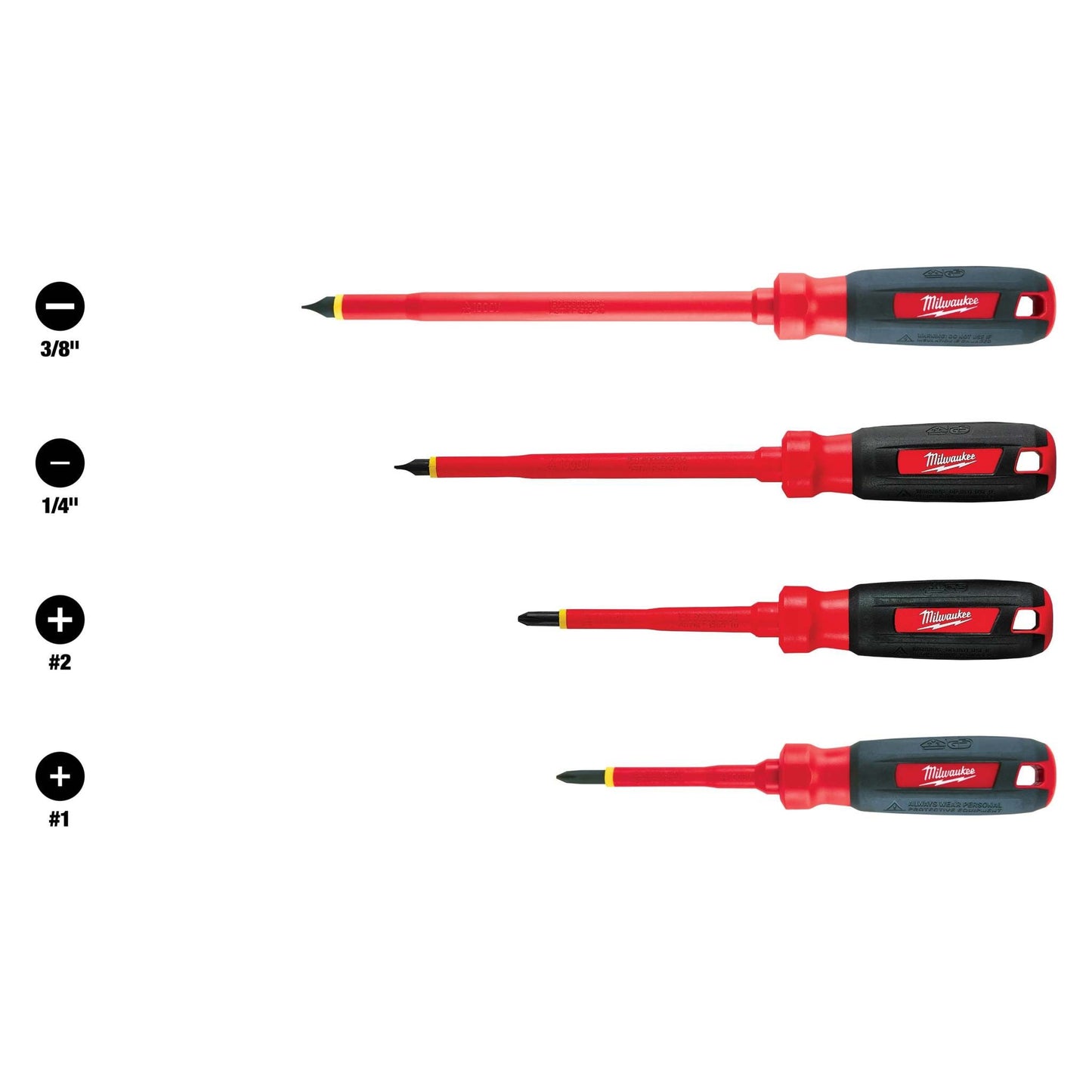 4PC 1000V INSULATED SCREWDRIVER SET W/ ROLL PUNCH