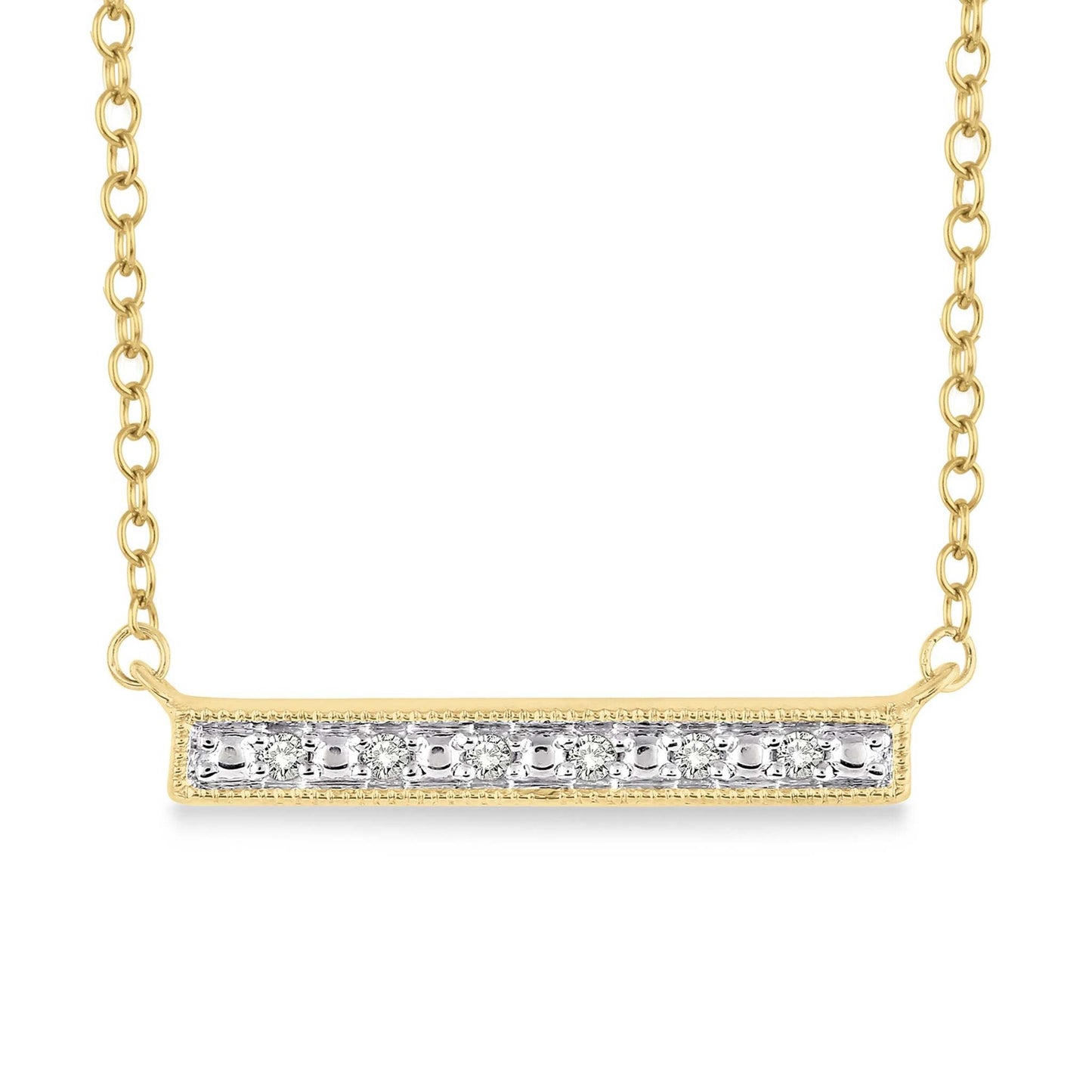 DIAMOND BAR PENDANT NECKLACE