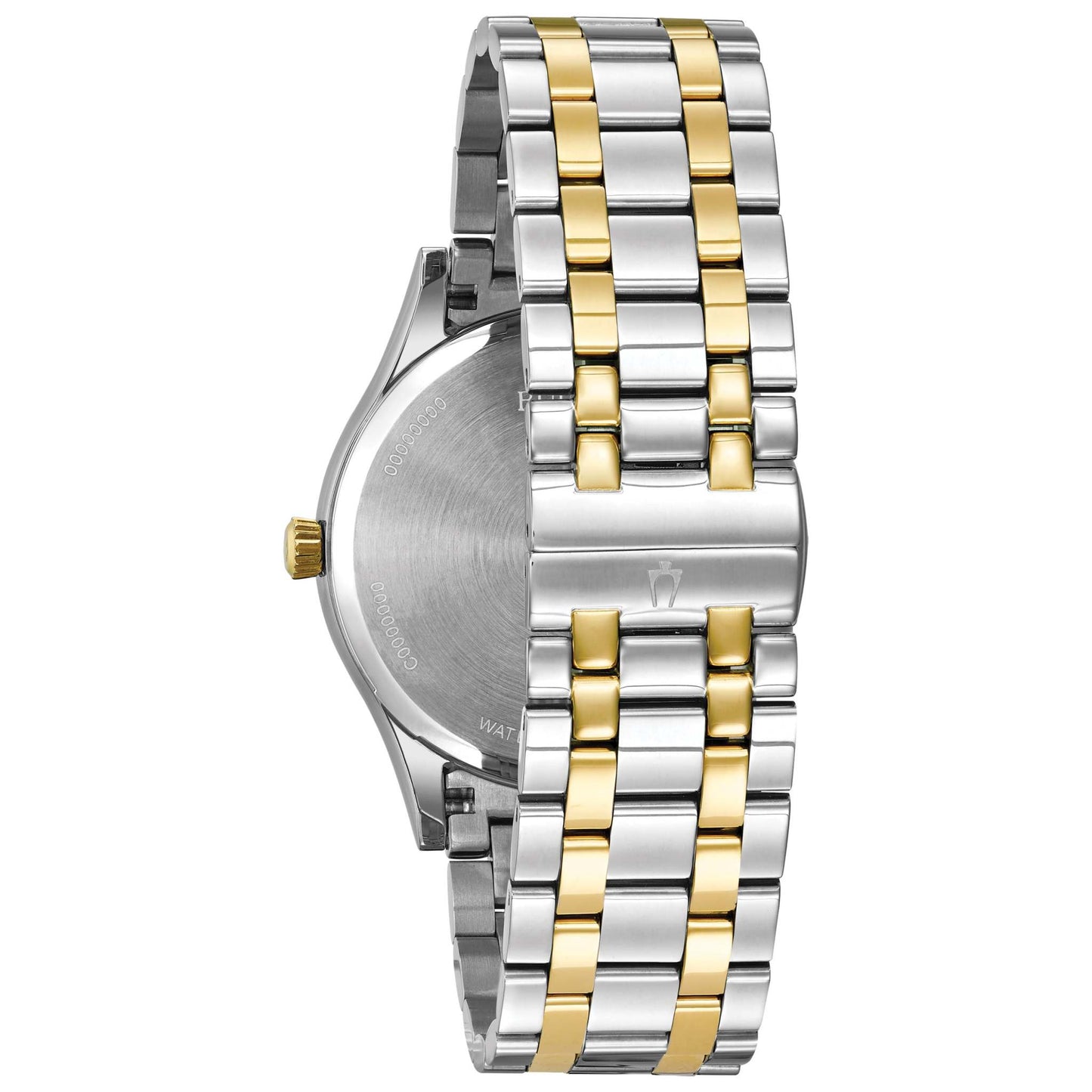 MENS DIAMOND TWO-TONE STAINLESS STEEL WATCH DARK