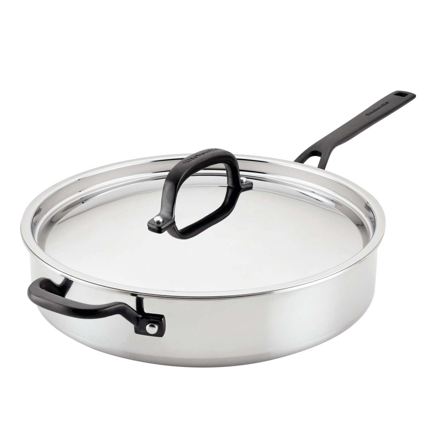 5QT STAINLESS STEEL 5-PLY COVERED SAUTE PAN W/ HELPER HANDLE
