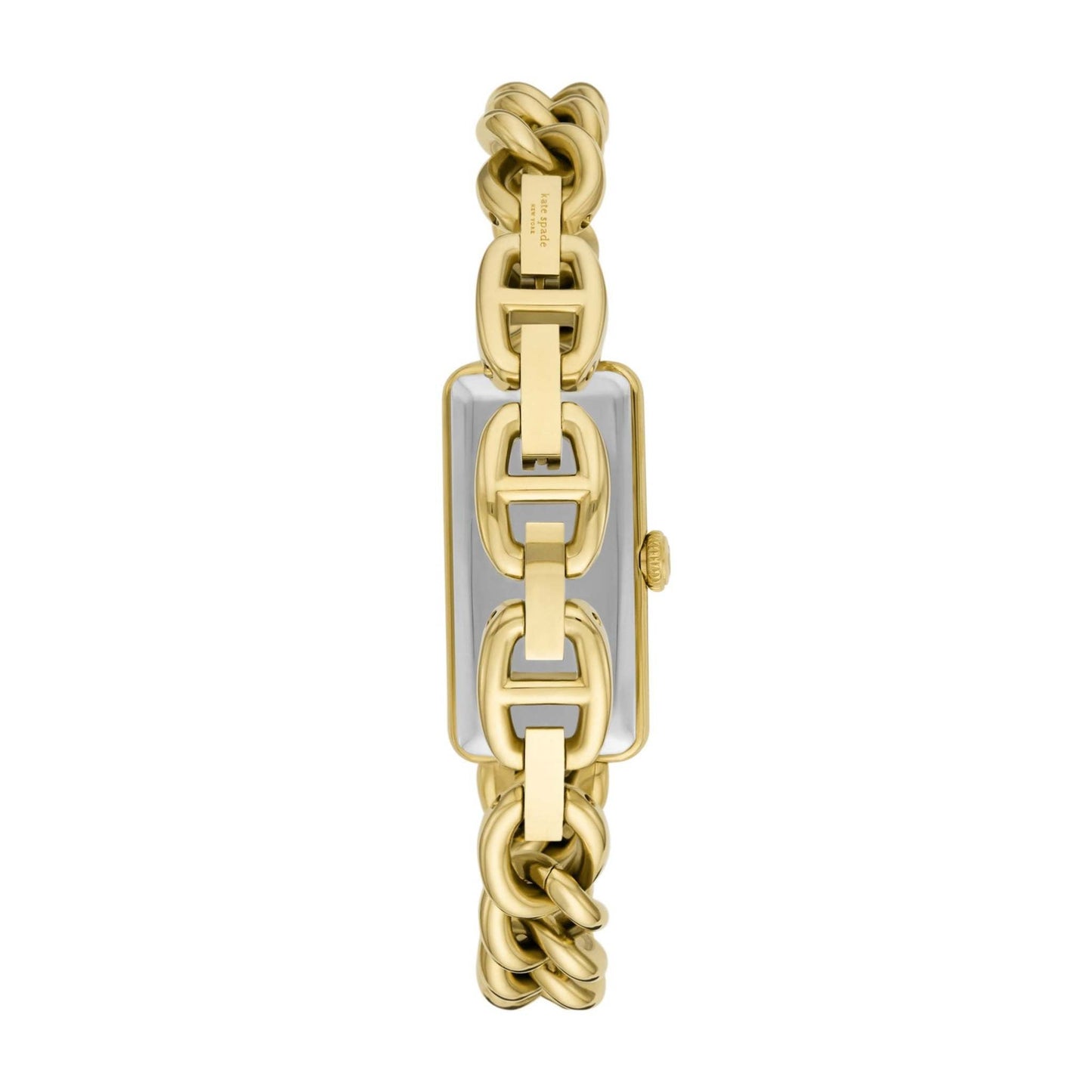 LADIES' ROSEDALE CURB-LINK STAINLESS STEEL WATCH, DIAL