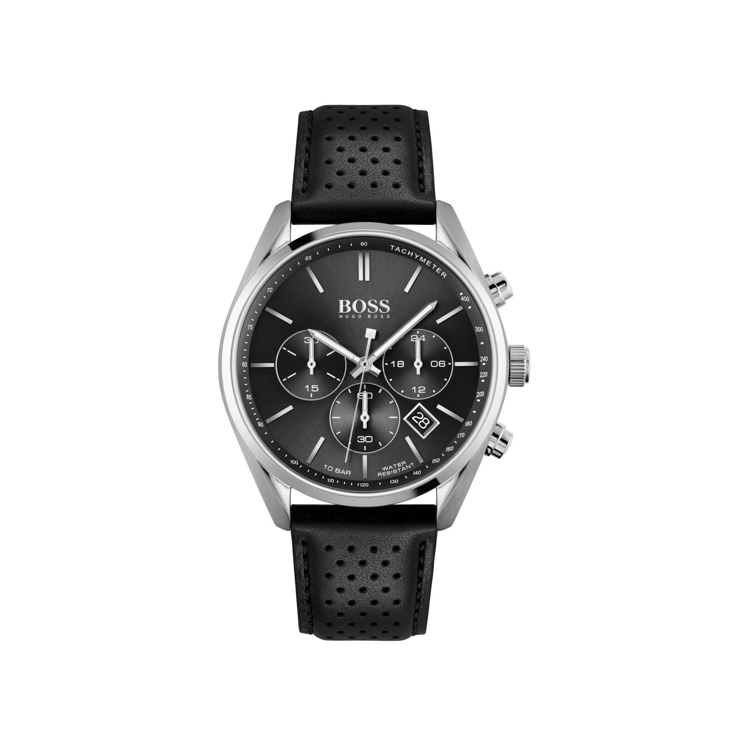 MENS CHAMPION & LEATHER STRAP WATCH