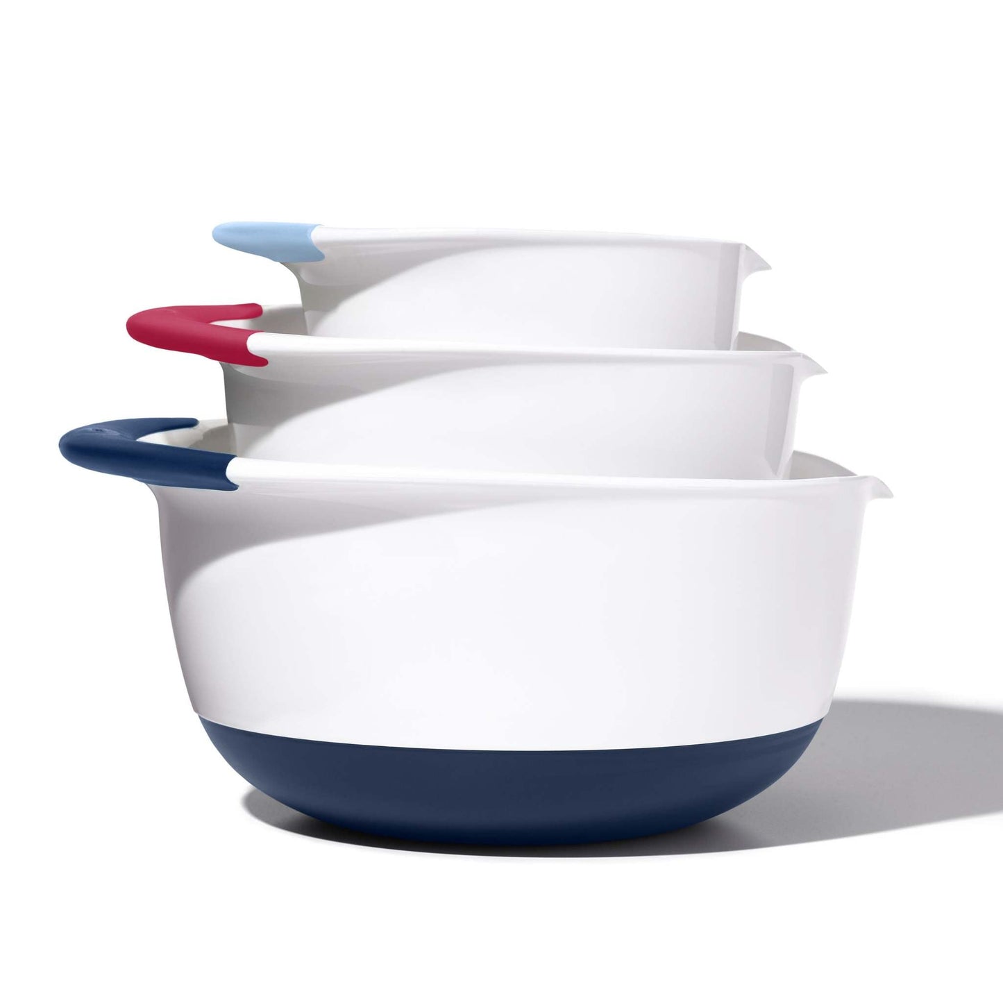 GOOD GRIPS 3PC MIXING BOWL SET W/ COLORED HANDLES