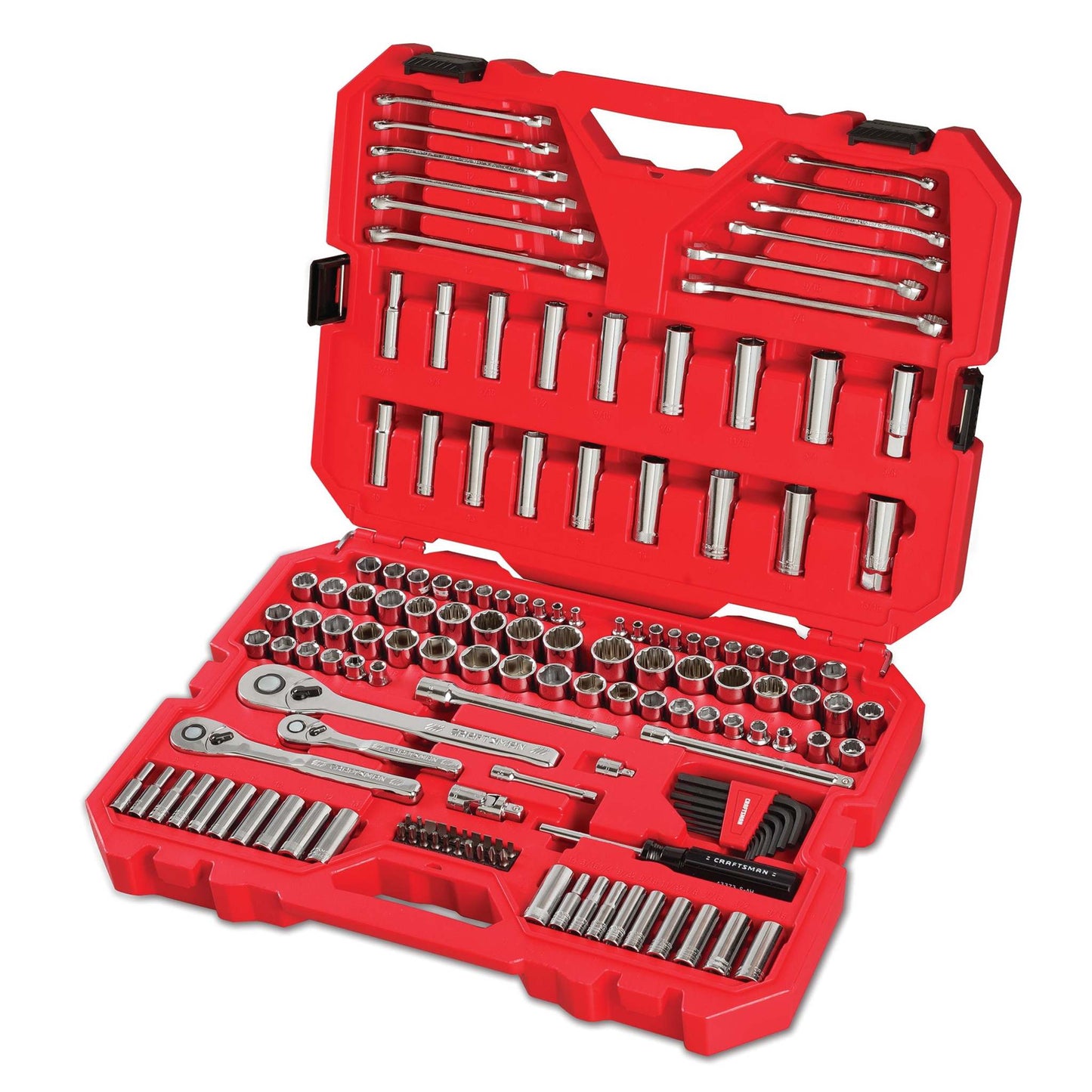 159PC 3 DRIVE MECHANICS TOOL SET W/ BLOW MOLD CASE
