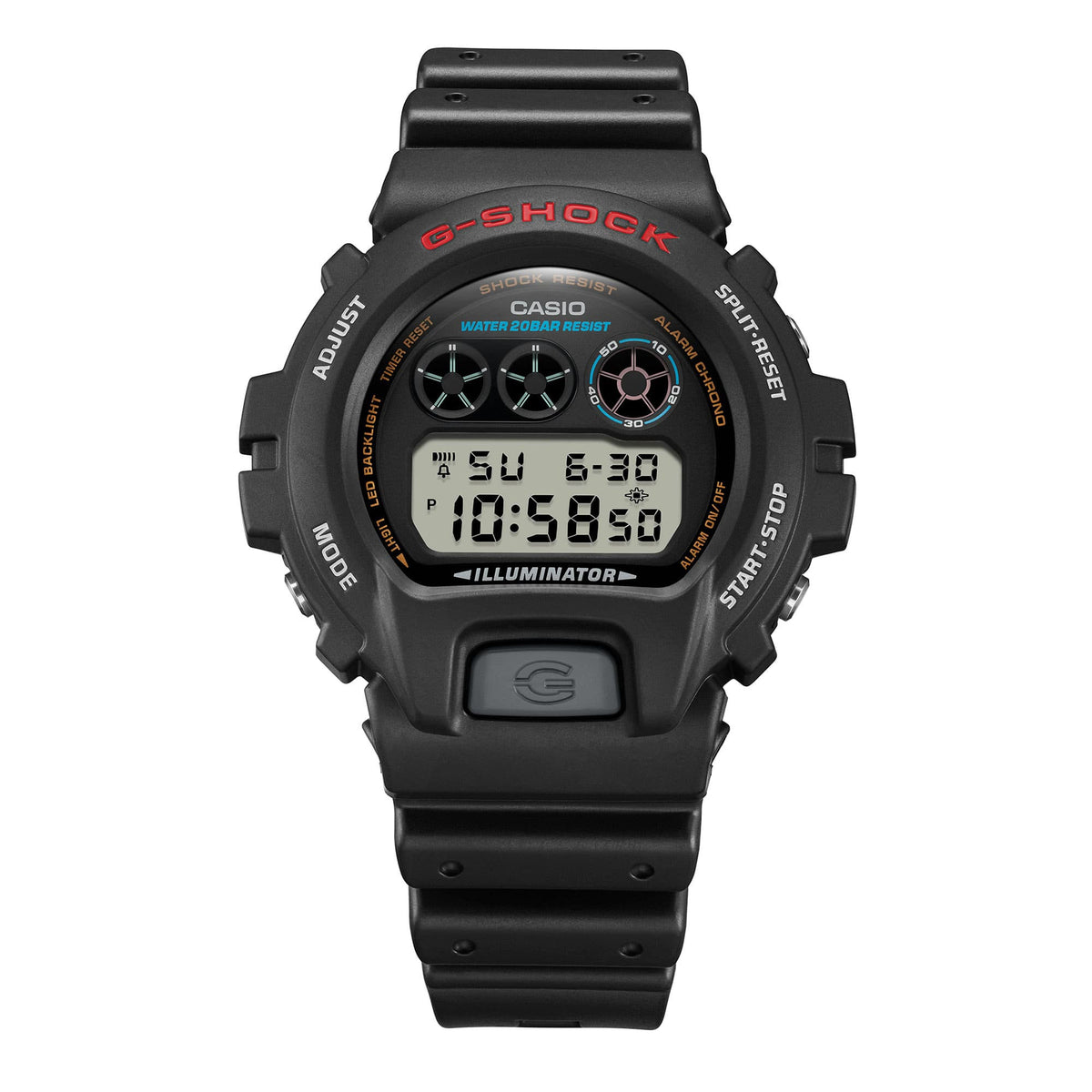 Classic 6900 Series Black Resin Digital Watch