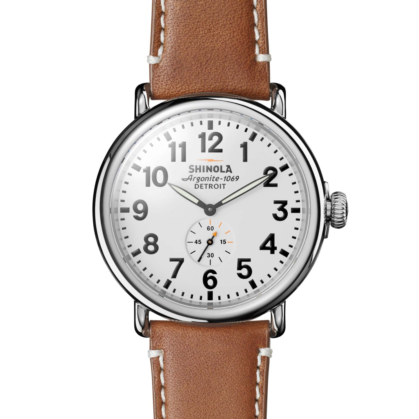 MENS' RUNWELL LARGO TAN LEATHER STRAP WATCH