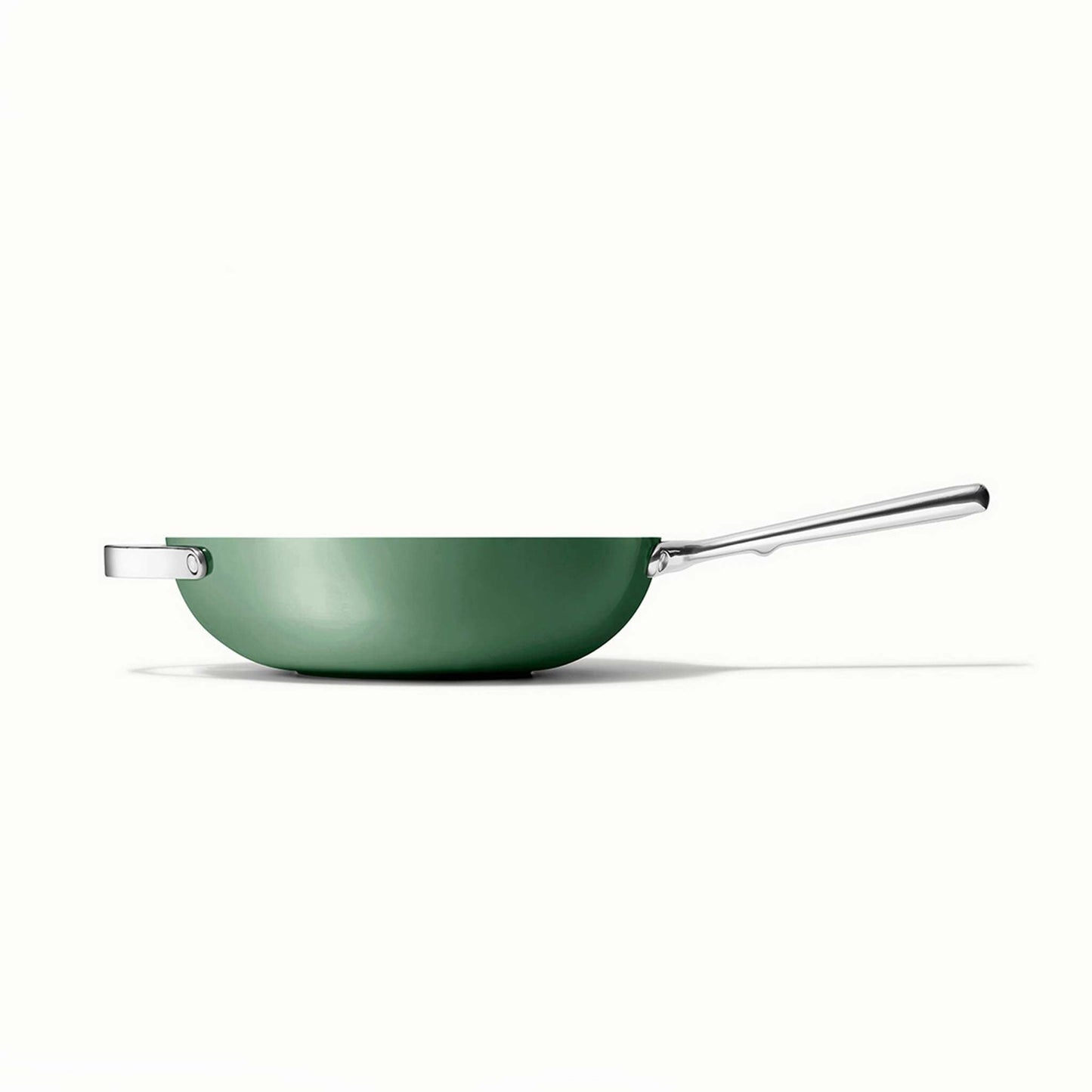 12" NONSTICK CERAMIC STIR FRY PAN SAGE