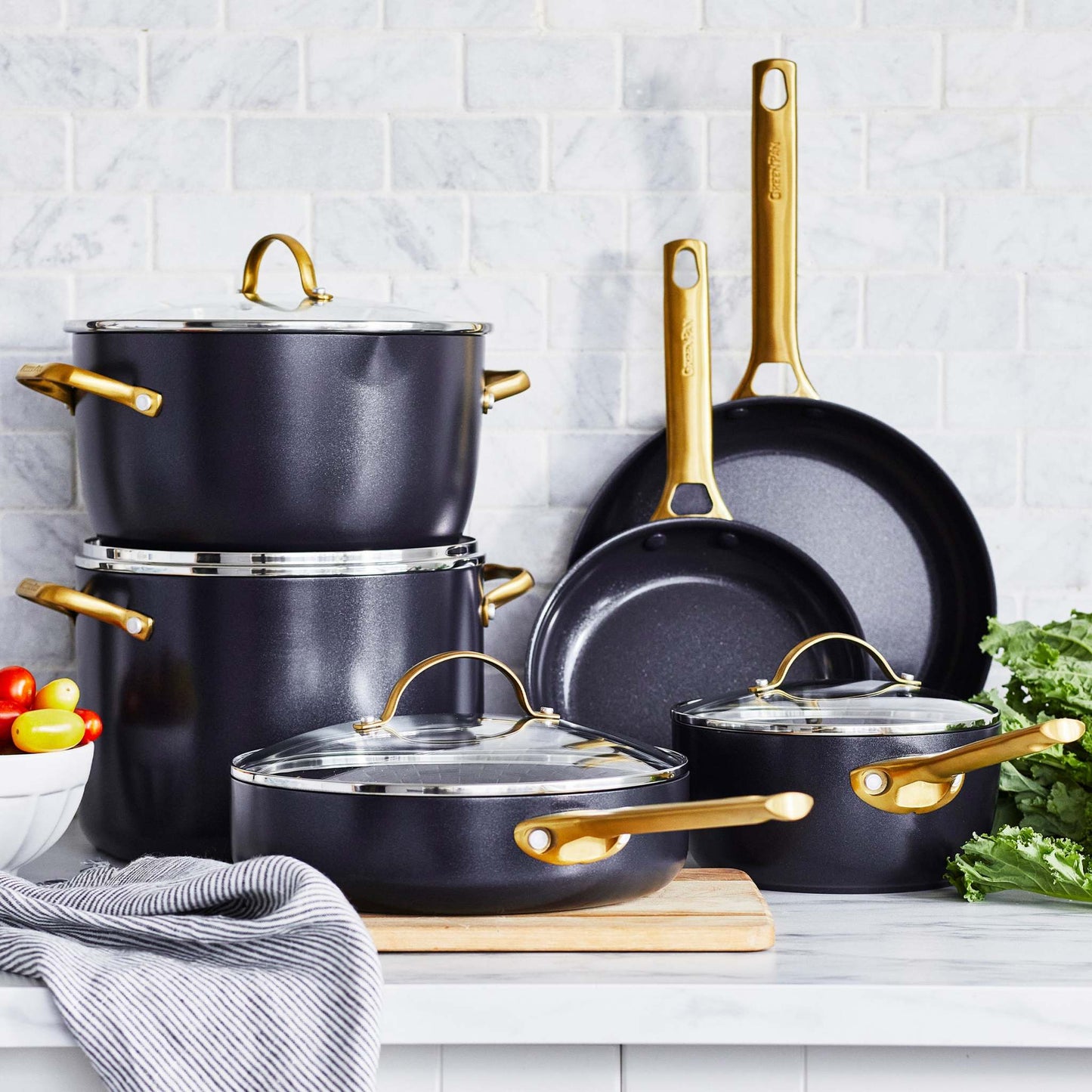 RESERVE CERAMIC NONSTICK 10PC COOKWARE SET