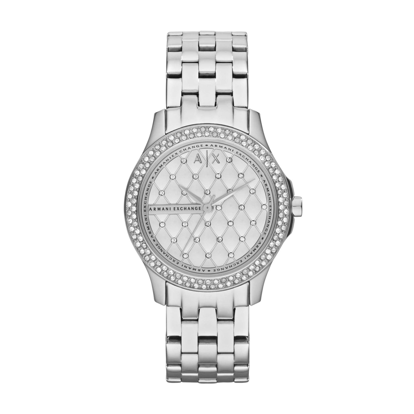LADY HAMPTON STAINLES STEEL CRYSTAL WATCH CRYSTAL DIAL