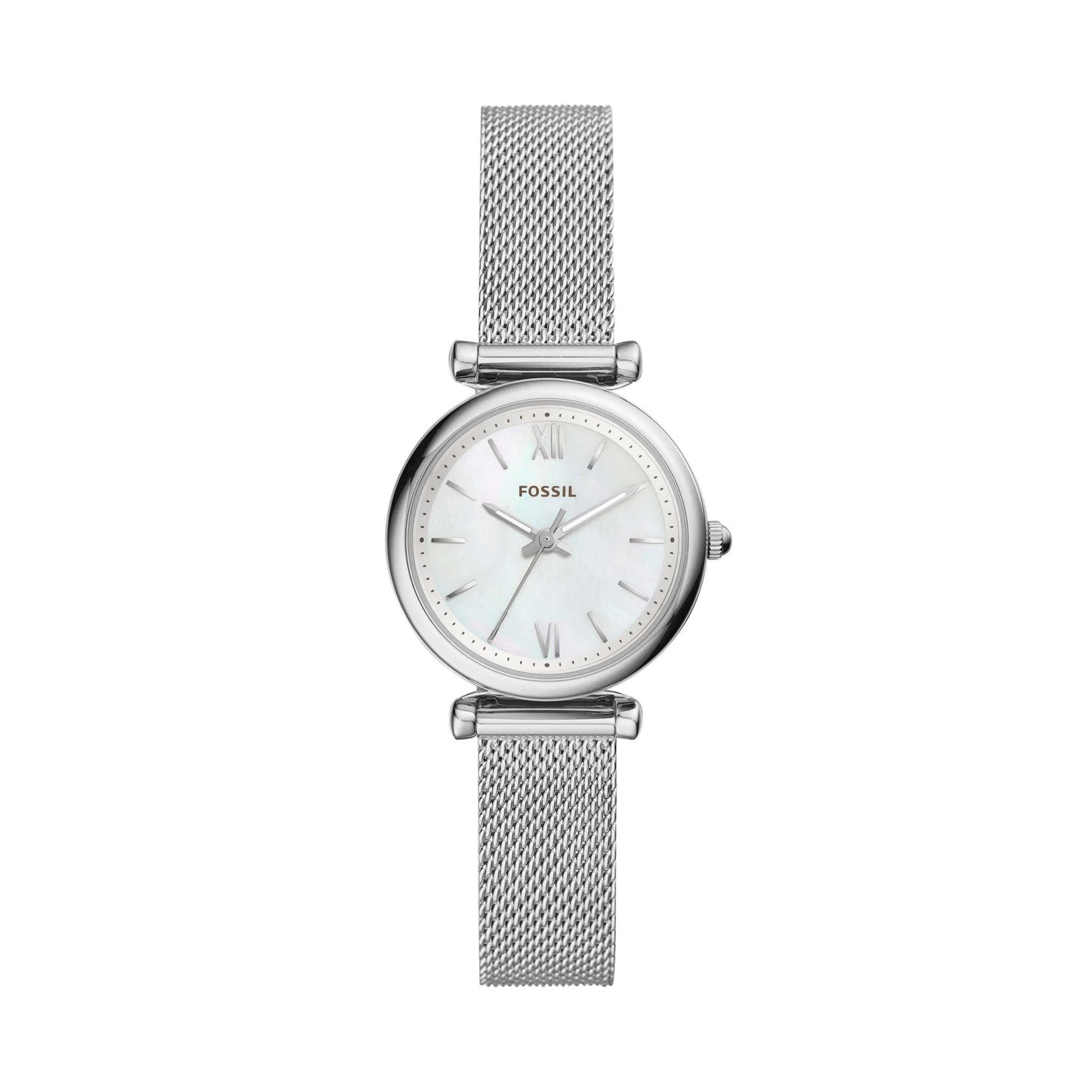 LADIES CARLIE MINI STAINLESS STEEL MESH WATCH MOP DIAL- CANADIAN/ENG