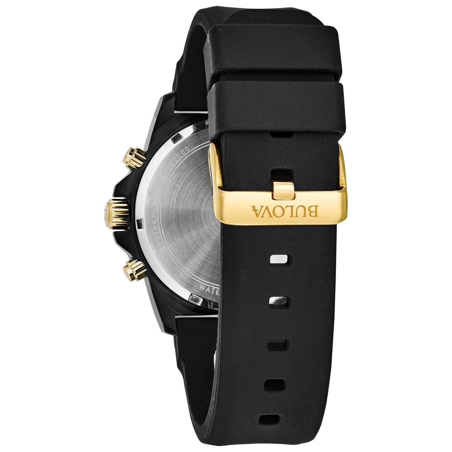 MENS MARINE STAR SILICONE STRAP WATCH