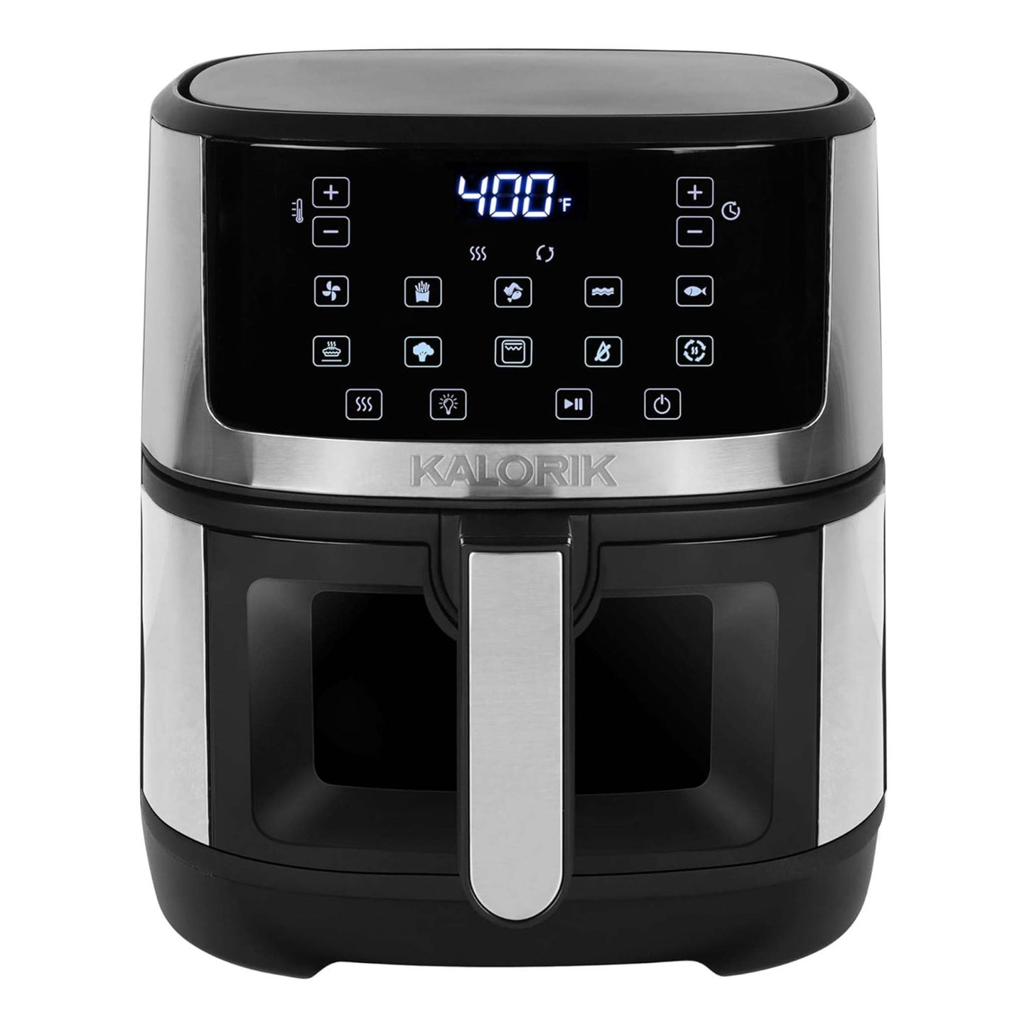 5QT TOUCHSCREEN AIR FRYER W/ WINDOW STAINLESS STEEL