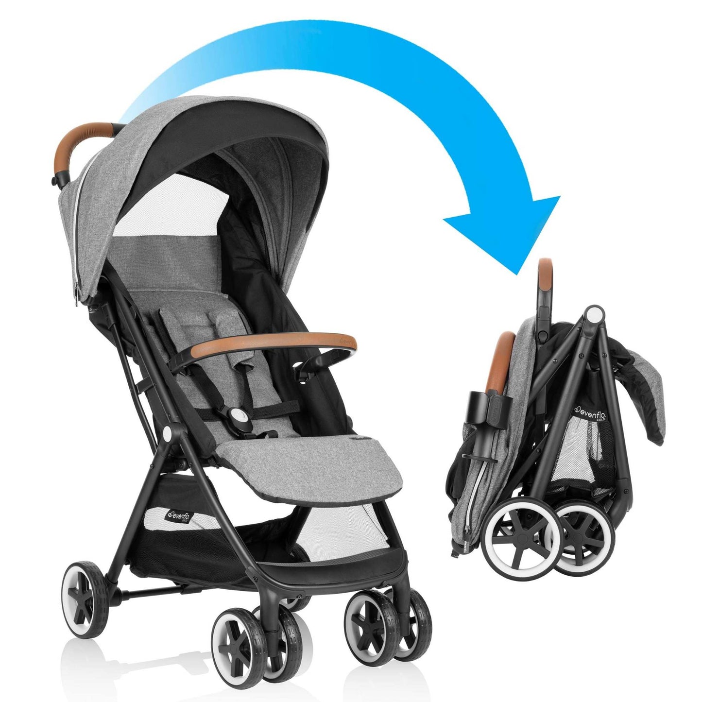 OTTO SELF-FOLDING LIGHTWEIGHT STROLLER MOONSTONE