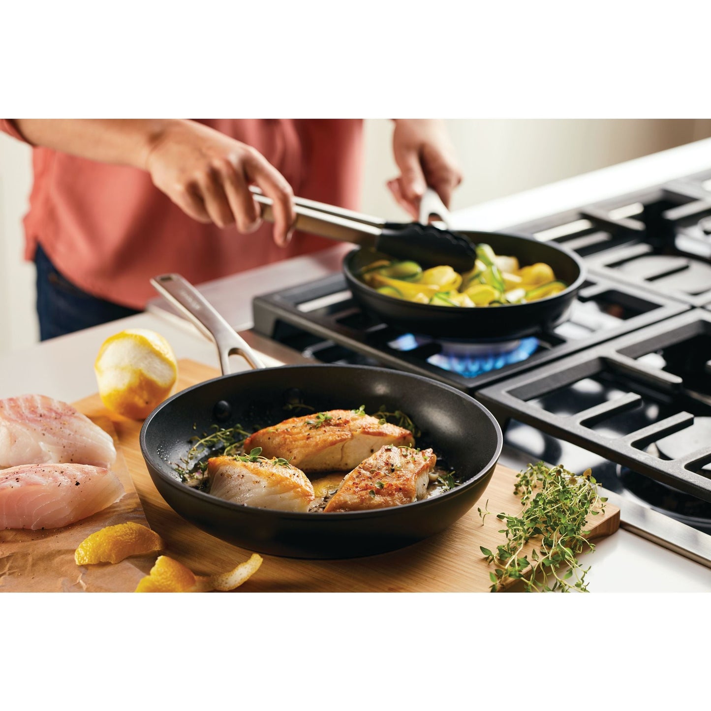 HARD-ANODIZED INDUCTION 2PC FY PANS 8.25" & 10"