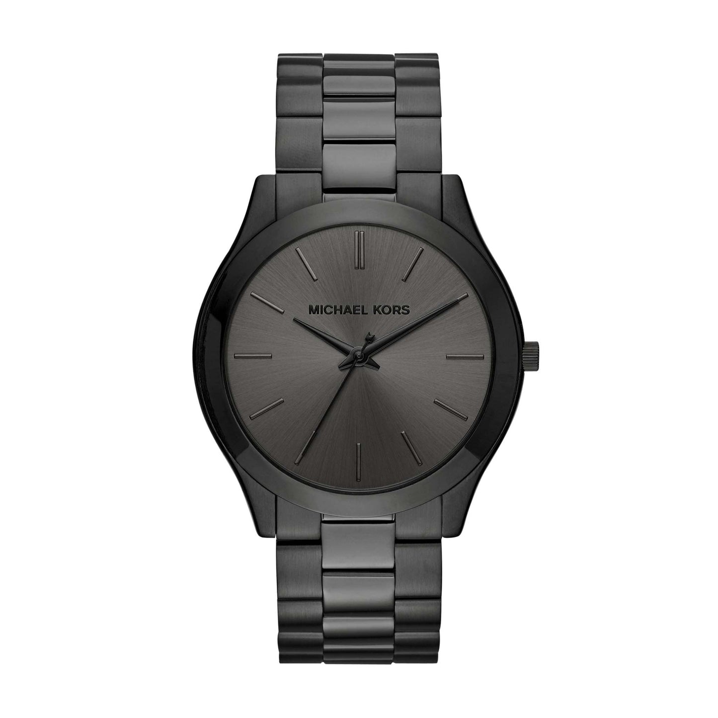 MENS SLIM RUNWAY ION-PLATED STAINLESS STEEL WATCH