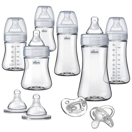 Duo Deluxe Hybrid Baby Bottle Gift Set Clear/Gray