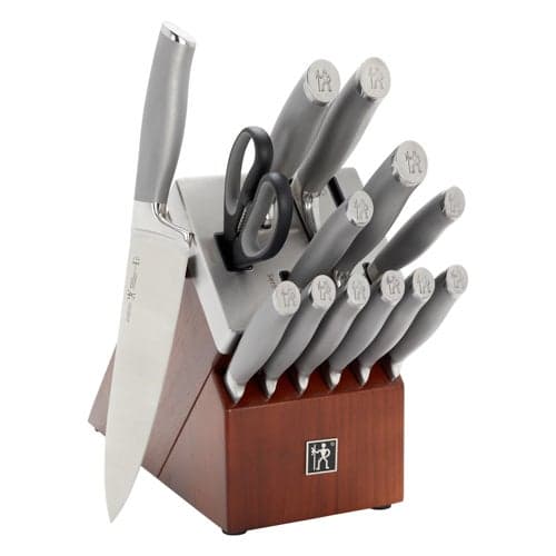 Graphite 14pc Self-Sharpening Knife Block Set Brown