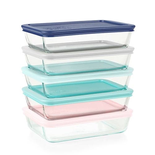 10pc Simply Store Rectangular Glass Storage Set