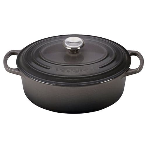 2.75qt Signature Cast Iron Oval Dutch Oven Oyster