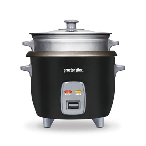 6 Cup Rice Cooker & Steamer Black