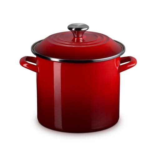 8qt Enamel on Steel Covered Stockpot Cerise
