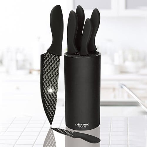 7pc Diamond Nonstick Blade Cutlery Set w/ Universal Block