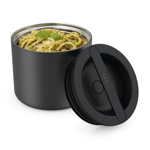 Stainless Steel Insulated Food Container Carbon Black