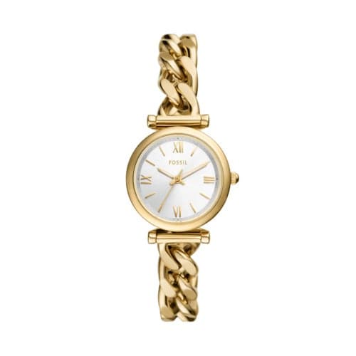 Ladies Carlie Gold-Tone Stainless Steel Watch Silver Dial