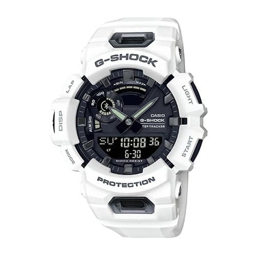 Mens G-Squad Smartphone Link White Resin Smartwatch Black Dial