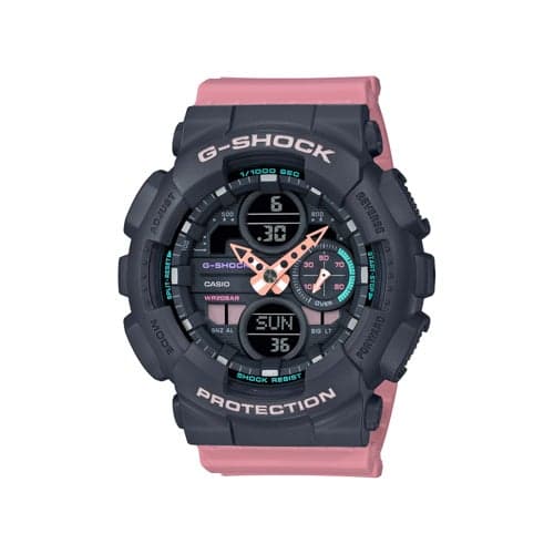 Ladies Compact G-Shock Pink Analog/Digital Resin Watch Black Dial