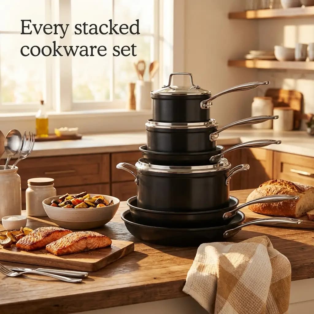 10pc Essential Nonstick Ceramic Cookware Set