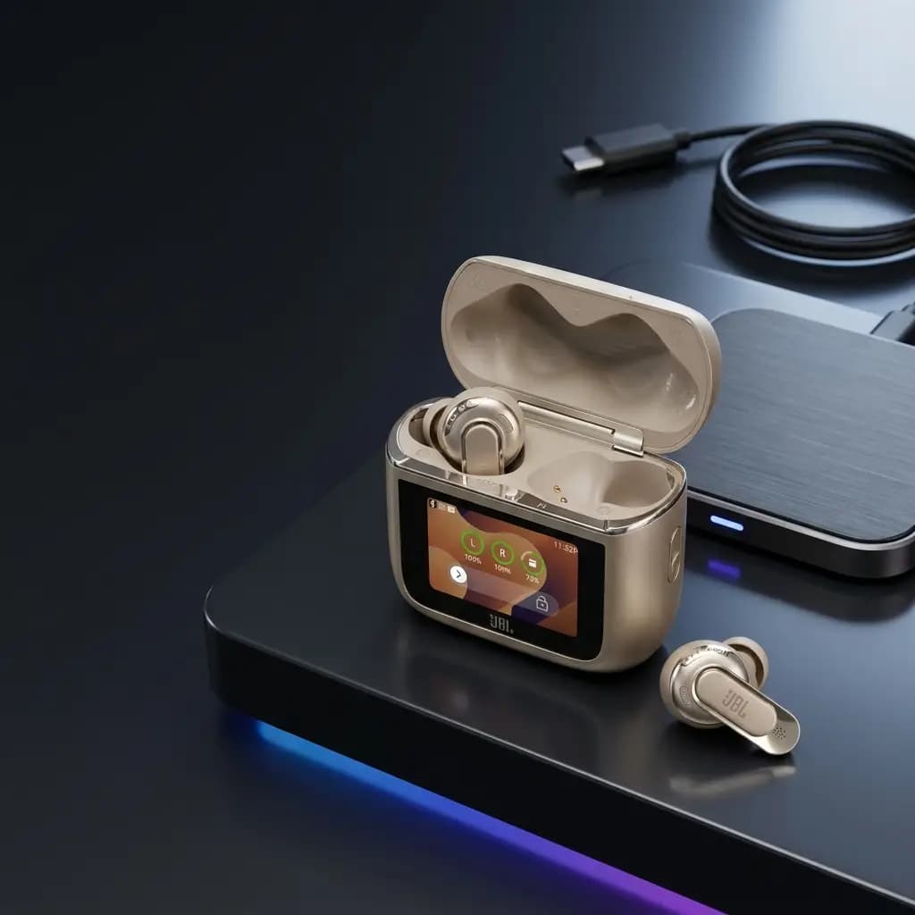 Tour Pro 3 True Wireless Noise Cancelling Earbuds Latte