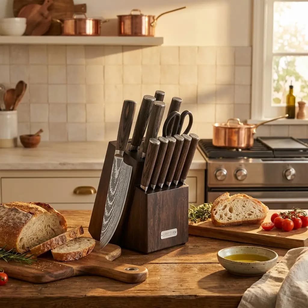 Stainless Steel 13pc Knife Block Set