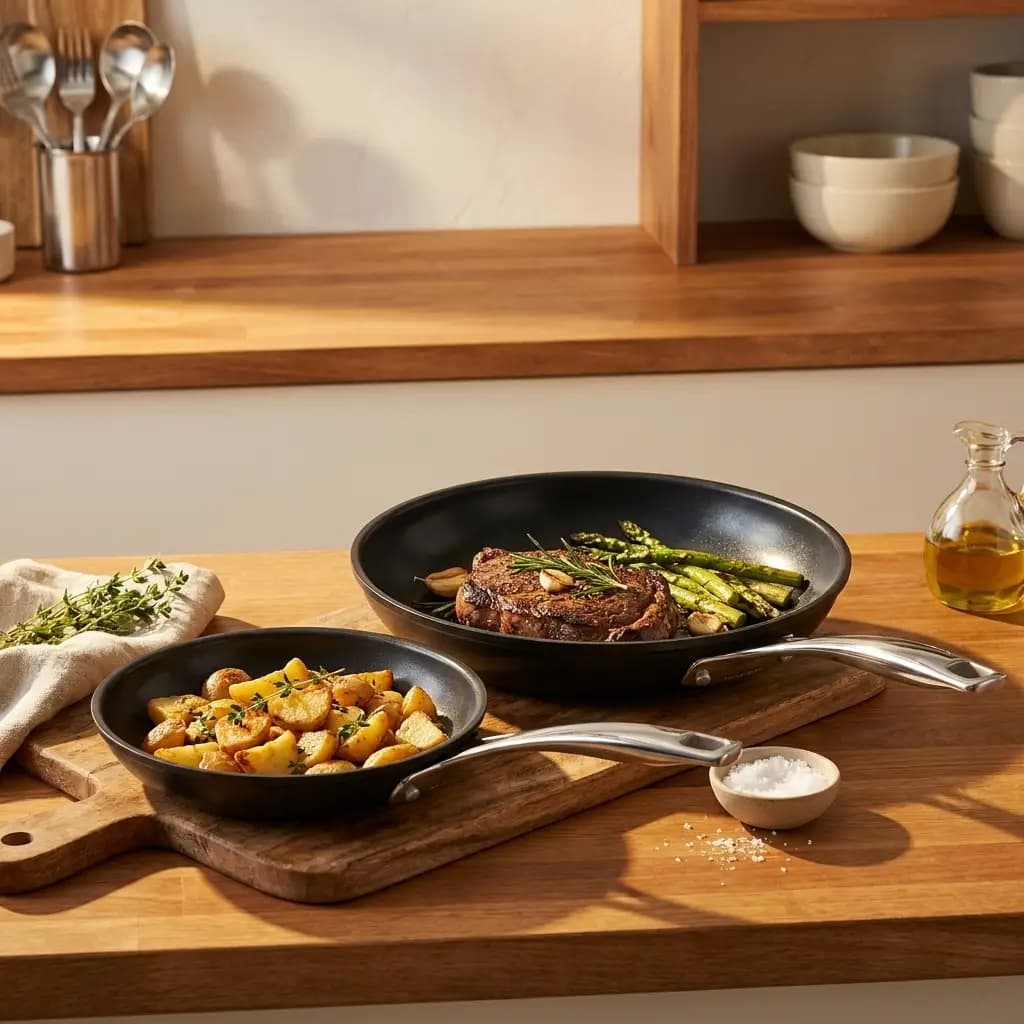 2pc Essential Nonstick Ceramic Fry Pan Set