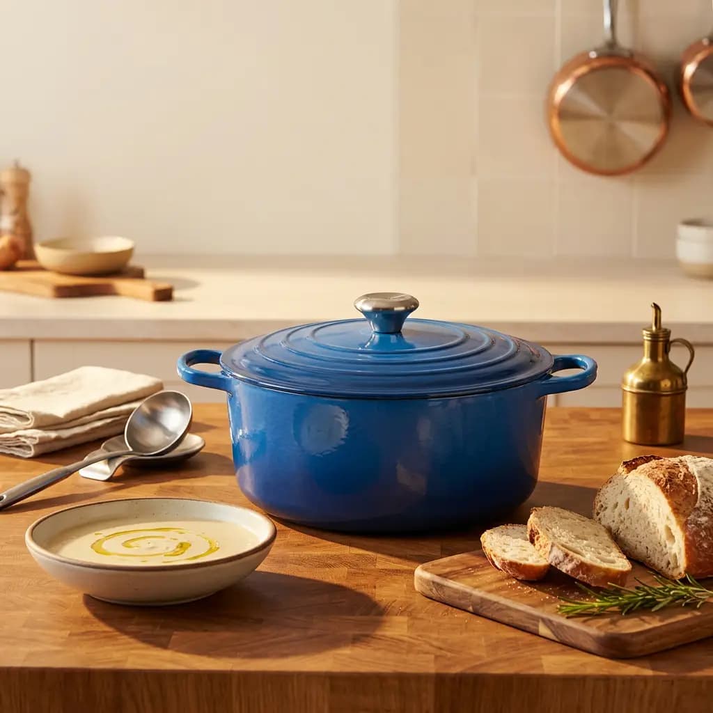 5.5qt Signature Cast Iron Round Dutch Oven Marseille