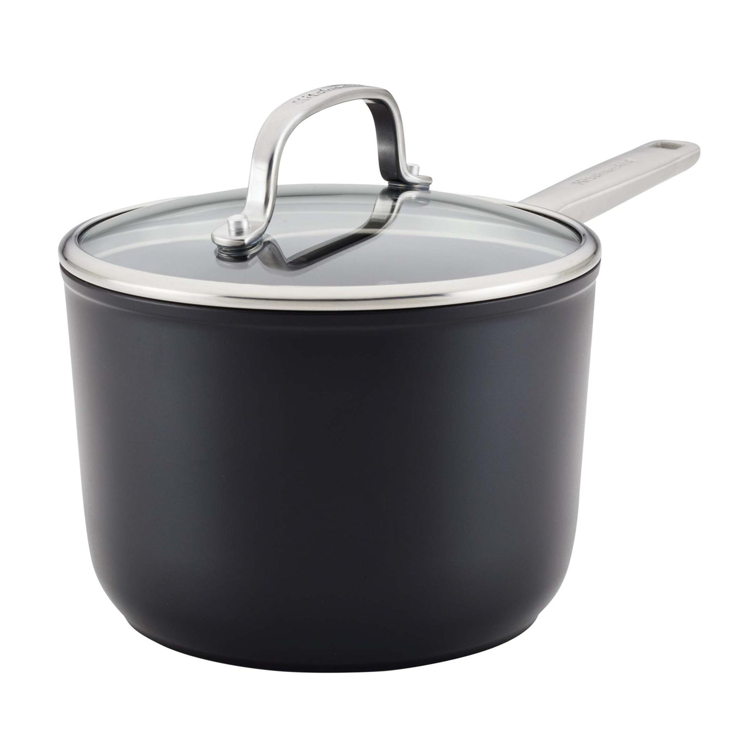 3QT HARD ANODIZED INDUCTION NONSTICK COVERED SAUCEPAN