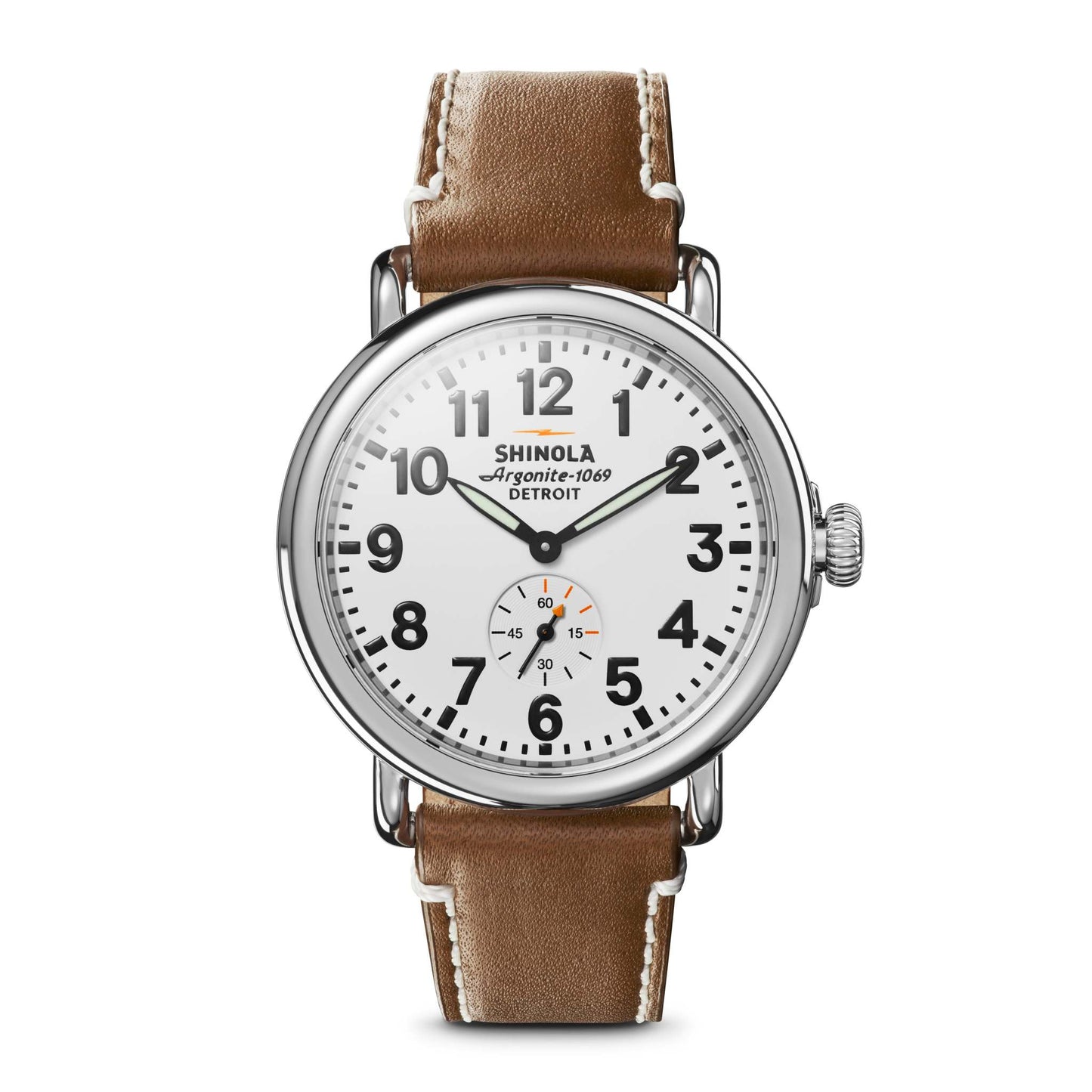 UNISEX RUNWELL LARGO TAN LEATHER STRAP WATCH