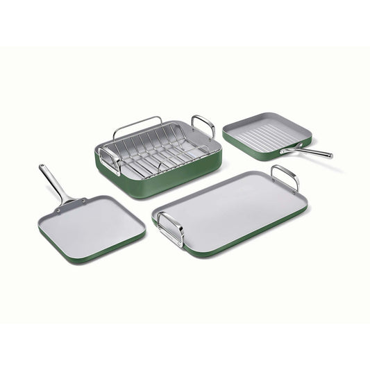 5PC SQUARE COOKWARE SET SAGE