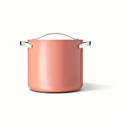 12QT NONSTICK CERAMIC STOCKPOT W/ LID PERRACOTTA