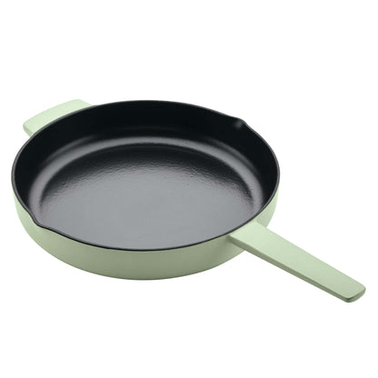 ENAMELED CAST IRON 12" SKILLET PISTACHIO