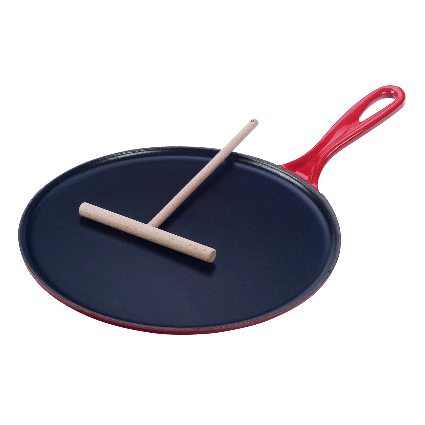 10.25" TRADITIONAL CAST IRON CREPE PAN CERISE