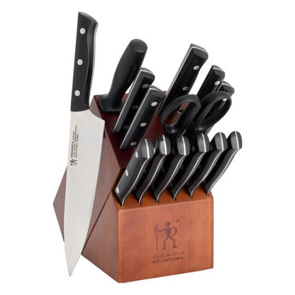 Dynamic 15pc Knife Block Set w/ Bonus Santuko Knife