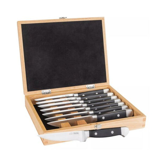 8 - PIECE STEAKHOUSE STEAK KNIFE SET WITH STORAGE BOX